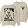 2 Sides Fatherhood Sweatshirt, Just A Dad Who Always Came Back With The Milk Crewneck, Father’s Day Gift, Funny Dad Skeleton Shirt