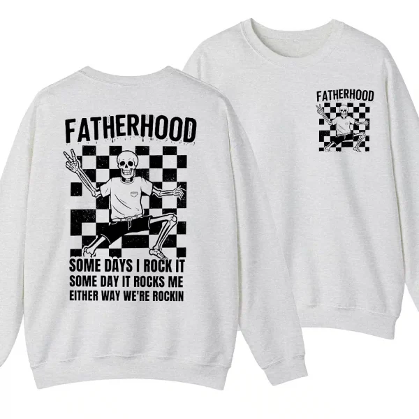 Dad Fatherhood Tour Shirt, Gift For Dad, Fatherhood Sweatshirt, Father's Day, Gift For Father, Some Days I Rock It Shirt, Rock Dad Sweater