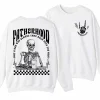 2 Sides Fatherhood Sweatshirt, Just A Dad Who Always Came Back With The Milk Crewneck, Father’s Day Gift, Funny Dad Skeleton Shirt