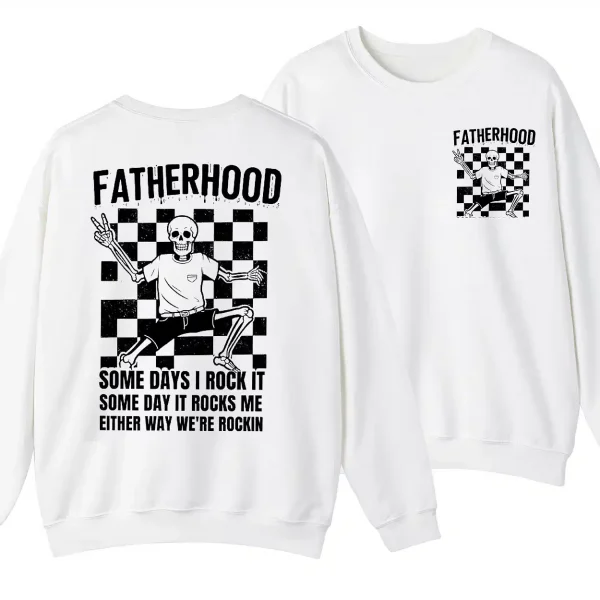 Dad Fatherhood Tour Shirt, Gift For Dad, Fatherhood Sweatshirt, Father's Day, Gift For Father, Some Days I Rock It Shirt, Rock Dad Sweater