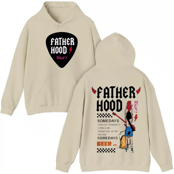 1-4-1-1.webp Dad, Some Days Rock It Hoodie, Some Day It Rocks Me, Either Way We're Rockin', Fatherhood Hoodie