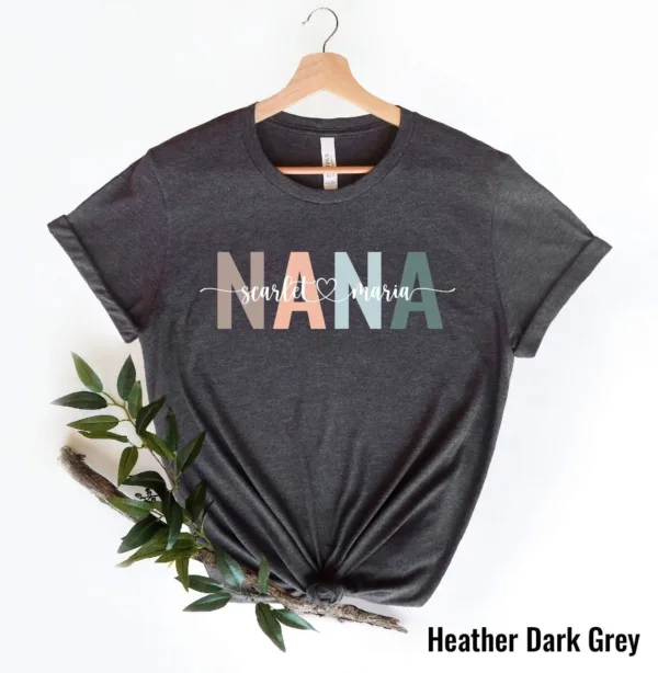 Custom Nana Shirt with Kids' Names - Personalized Grandma or Nana T-Shirt - Mother's Day Gift