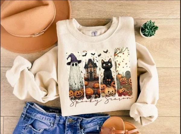 1 Cute Halloween Sweater, Womens Fall Tee, Spooky Season Gift