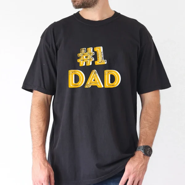 #1 Dad Number One Fathers Day Gift Family Man Best Dad Ever T-Shirt, The Best Father's Day Gift