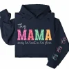 10-2-6.webp This Mama Wears Her Heart on Her Sleeve Hoodie – Custom Kids Names, Mother's Day