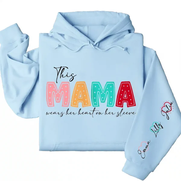 10-2-7.webp This Mama Wears Her Heart on Her Sleeve Hoodie – Custom Hoodie with Kids’ Names, Personalized Mother’s Day Gift for Mom