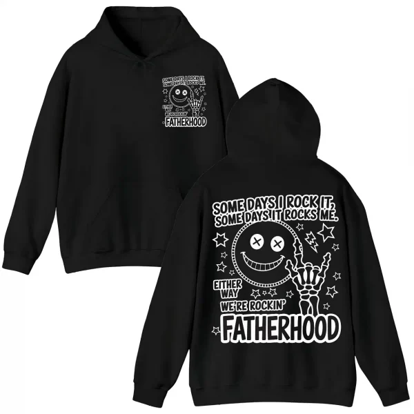 Some Day I Rock It Skeleton Hoodie – The Perfect Fatherhood Gift With A Funny Twist For Cool Dads Who Rock Life One Day At A Time