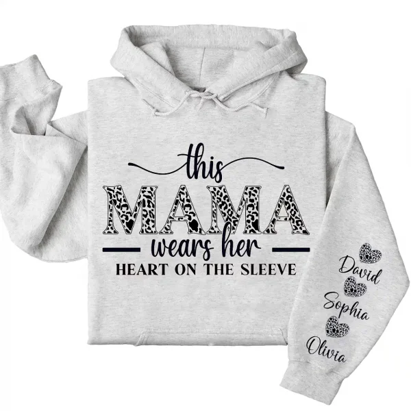 11-1-8.webp This Mama Wears Her Heart on Her Sleeve Hoodie – Custom Hoodie with Kids’ Names, Personalized Mother’s Day Gift for Mama