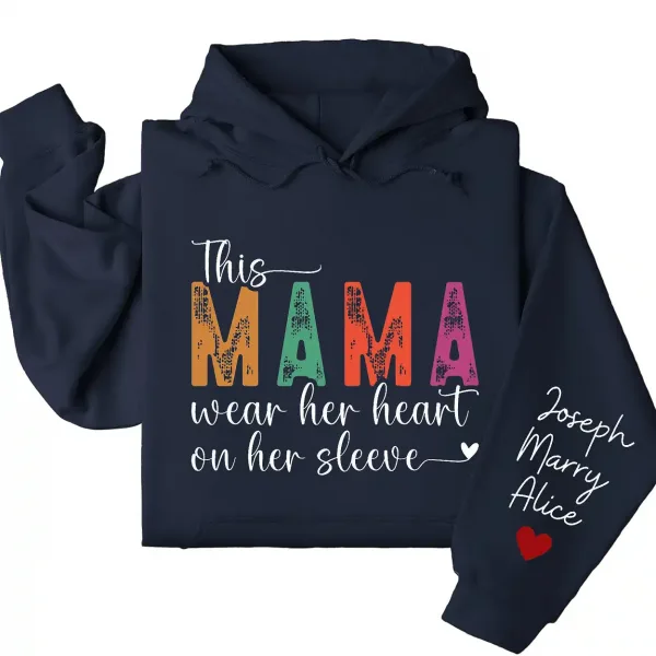 12-2-7.webp This Mama Wears Her Heart on Her Sleeve Hoodie – Custom Hoodie with Kids’ Names, Personalized Mother’s Day Gift for Mama