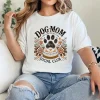 Dog Mom Social Club T-Shirt – Floral Dog Lover Shirt for Women, Cute Gift for Dog Owners, Life Is Better with a Dog Tee, Fur Mama Outfit