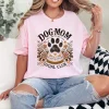 Dog Mom Social Club T-Shirt – Floral Dog Lover Shirt for Women, Cute Gift for Dog Owners, Life Is Better with a Dog Tee, Fur Mama Outfit
