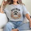 Dog Mom Social Club T-Shirt – Floral Dog Lover Shirt for Women, Cute Gift for Dog Owners, Life Is Better with a Dog Tee, Fur Mama Outfit