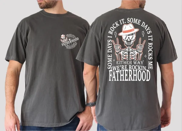 Fatherhood T-Shirt, Some Day Rock It Some Day It Rocks Me Shirt, Rocker Dad Gifts, Fathers Day Gift, Funny Dad Tee