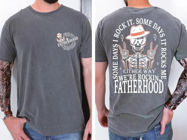 Fatherhood T-Shirt, Some Day Rock It Some Day It Rocks Me Shirt, Rocker Dad Gifts, Fathers Day Gift, Funny Dad Tee