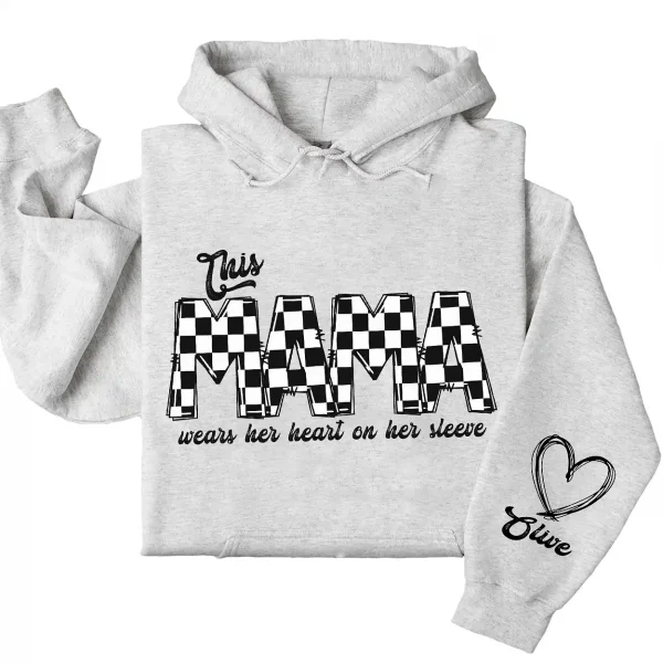14-1-7.webp This Mama Wears Her Heart on Her Sleeve Hoodie – Custom Hoodie with Kids’ Names, Personalized Mother’s Day Gift for Mama