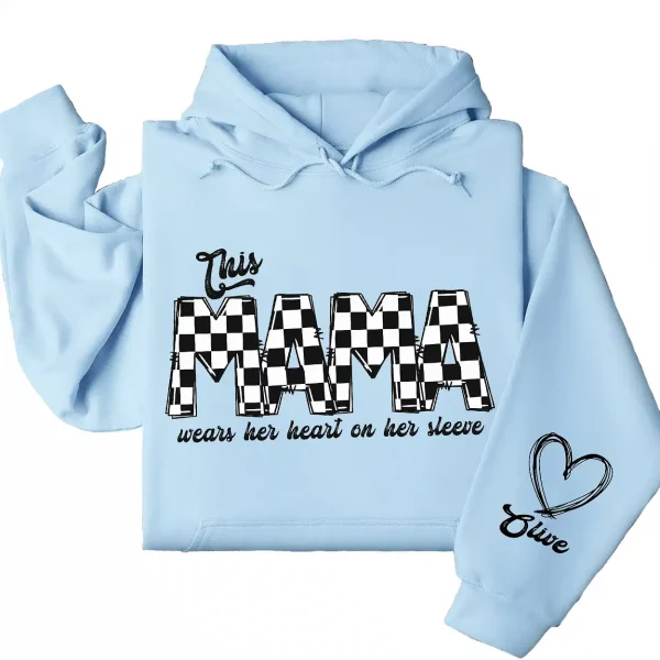14-2-7.webp This Mama Wears Her Heart on Her Sleeve Hoodie – Custom Hoodie with Kids’ Names, Personalized Mother’s Day Gift for Mama