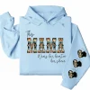 Western Mama Wears Her Heart on Her Sleeve Hoodie – Personalized Aztec Heart & Horse Graphic, Cowboy Font, Mother’s Day or Birthday Gift