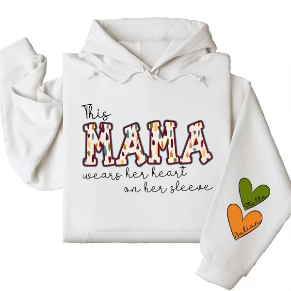 14-3-6.webp This Mama Wears Her Heart on Her Sleeve Hoodie – Custom Hoodie with Kids’ Names, Personalized Mother’s Day Gift for Mama