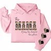 Western Mama Wears Her Heart on Her Sleeve Hoodie – Personalized Aztec Heart & Horse Graphic, Cowboy Font, Mother’s Day or Birthday Gift