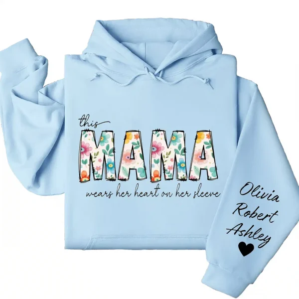 15-3-5.webp This Mama Wears Her Heart on Her Sleeve Hoodie – Custom Mom Sweatshirt with Kids’ Names, Floral Design, Trendy Mother’s Day Gift Idea