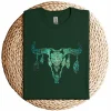 Boho Cow Skull T-Shirt – Fun Country & Western Look Tee – Vintage Rodeo Cowgirl Cowboy Graphic Shirt for Women and Men