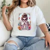 The Mom Funny Tarot Card Messy Bun Coffee Skeleton Mama T-Shirt - Unisex, Gift for Halloween Day,  Gift for Mama