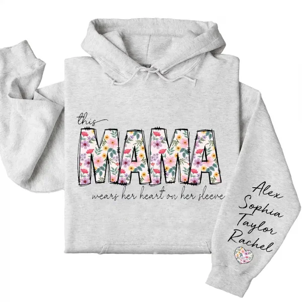 17-1-6.webp This Mama Wears Her Heart on Her Sleeve Hoodie – Custom Hoodie with Kids’ Names, Personalized Mother’s Day Gift for Mama
