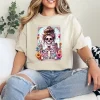 The Mom Funny Tarot Card Messy Bun Coffee Skeleton Mama T-Shirt - Unisex, Gift for Halloween Day,  Gift for Mama