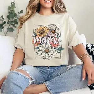 18-1-7.webp Floral Mama T-Shirt – Retro Flower Graphic Tee for Mom, Cute Mother's Day Gift Shirt, Trendy Mama Shirt for Women, Casual Mom Outfit