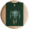 Bull Skull Dream Catcher T-Shirt – Western Rodeo Cowboy Cowgirl Boho Sleeveless Shirt – Country Summer Graphic Top