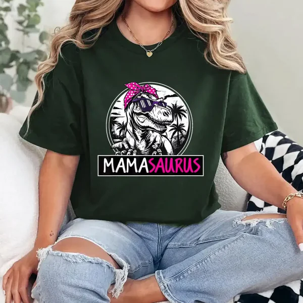 19-1-3.webp Mamasaurus T rex Dinosaur Funny Mama Saurus Mother's Family T-Shirt - Unisex, Gift for Halloween Day, Gift for Mama