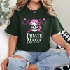 Pink Pirate Mama Skull And Crossbones Flag T-Shirt - Unisex, Gift for Halloween Day,  Gift for Mama