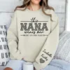 2.jpeg Custom Nana Sweatshirt, With Kids Name On Sleeve, This Nana Wears Her Heart On Her Sleeve