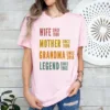 Personalized Mom Grandma Shirt - Mother's Day Shirt - Wife, Mother, Grandma Legend - Custom Dates - Funny Birthday Gift for Women