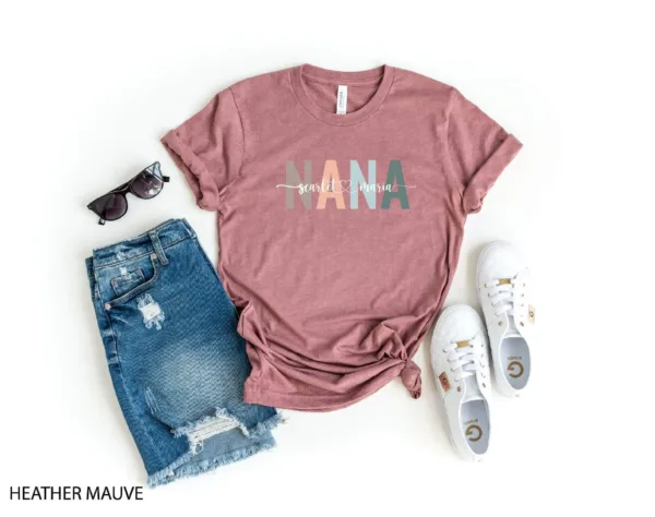 Custom Nana Shirt with Kids' Names - Personalized Grandma or Nana T-Shirt - Mother's Day Gift