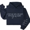 I Wear My Heart on My Sleeve Hoodie – Custom Hoodie with Kids’ Names, Personalized Mother’s Day, Father's Day, Gift for All