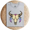20-3-2-1.webp Bull Skull Dream Catcher T-Shirt – Western Rodeo Cowboy Cowgirl Boho Sleeveless Shirt – Country Summer Graphic Top