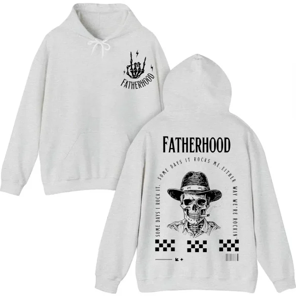 3-1-2.webp Fatherhood Hoodie, Dad, Funny Skeleton Dad Shirt, First Time Dad, Retro Fathers Day Shirt Gift for Husband, Cool Dad Club Hoodie