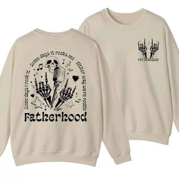 3-1-3-1.webp Fatherhood Sweatshirt, Some Days I Rock It Shirt, Papa Lighting Bold Sweater - Unisex, Gift For Father's Day