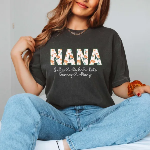 3-1-scaled-1.jpeg Custom Nana Shirt - Retro Personalized Nana Grandma Outfit - Cool Nana Gift for Her