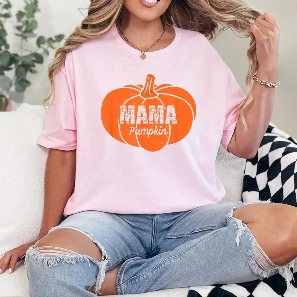 3-2-1-1.webp Mama Pumpkin Matching Family Halloween Thanksgiving Group T-Shirt - Unisex, Gift for Halloween Day, Gift for Mama