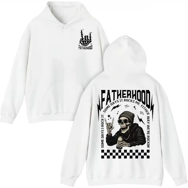 Fatherhood Hoodie, Funny Skeleton Dad, First Time Dad Hoodie, Retro Fathers Day Shirt Gift for Husband, Cool Dad Club Hoodie