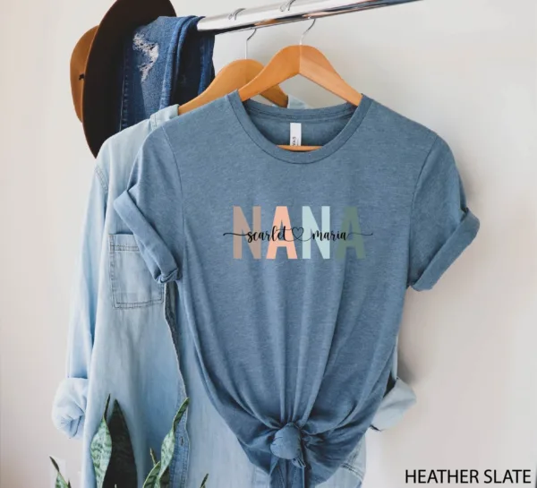 Custom Nana Shirt with Kids' Names - Personalized Grandma or Nana T-Shirt - Mother's Day Gift