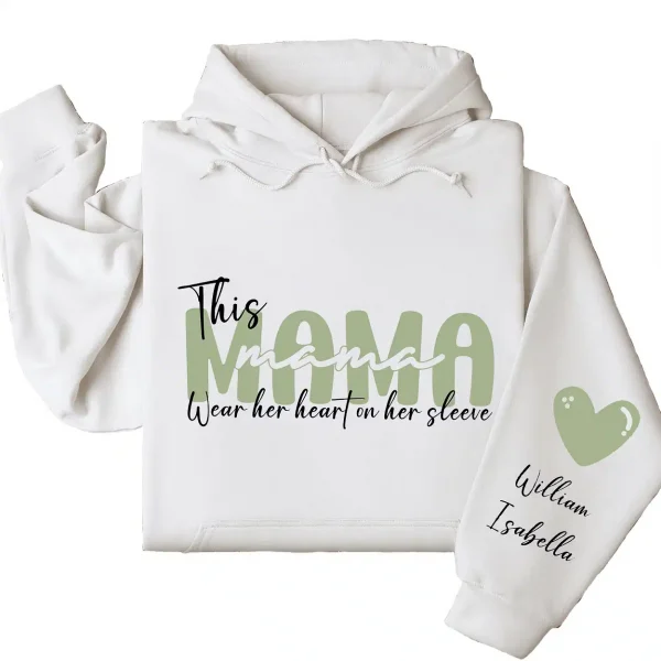 3-3-11.webp This Mama Wears Her Heart on Her Sleeve Hoodie – Custom Hoodie with Kids’ Names, Personalized Mother’s Day Gift for Mama