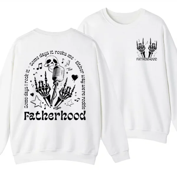 3-3-3-1.webp Fatherhood Sweatshirt, Some Days I Rock It Shirt, Papa Lighting Bold Sweater - Unisex, Gift For Father's Day