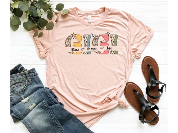 Personalized Gigi To Be Shirt - Cute Grandma Shirt - Mother's Day Gift for Grandma or Nana - Pregnancy Reveal Shirt