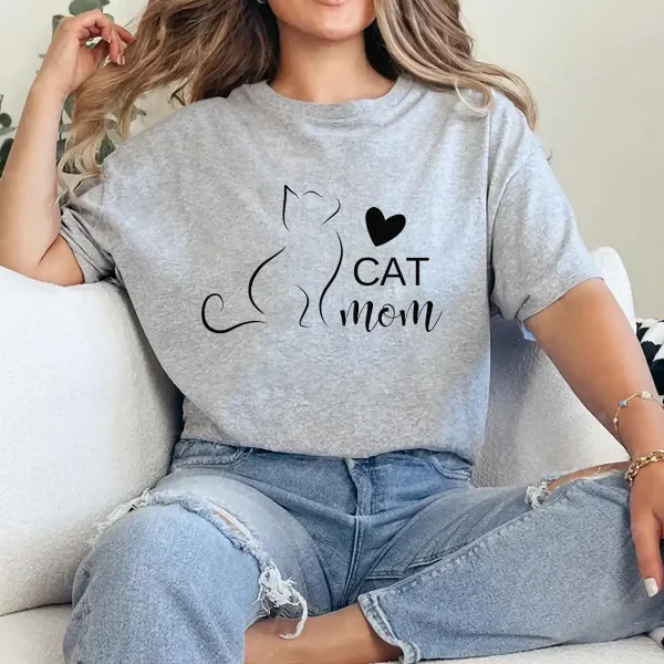 3-4-10.webp Cat Mom T-Shirt – Cute Cat Mama Gift for Mother's Day, Cat Lover Tee for Pet Moms