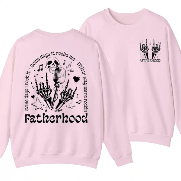 3-4-2-1.webp Fatherhood Sweatshirt, Some Days I Rock It Shirt, Papa Lighting Bold Sweater - Unisex, Gift For Father's Day