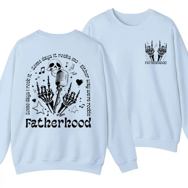 3-5-1.webp Fatherhood Sweatshirt, Some Days I Rock It Shirt, Papa Lighting Bold Sweater - Unisex, Gift For Father's Day