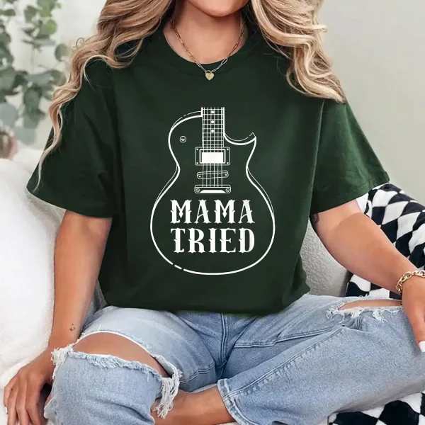 Mama Tried Musical Renegade Outlaw Country Guitar lovers T-Shirt - Unisex, Gift for Halloween Day,  Gift for Mama